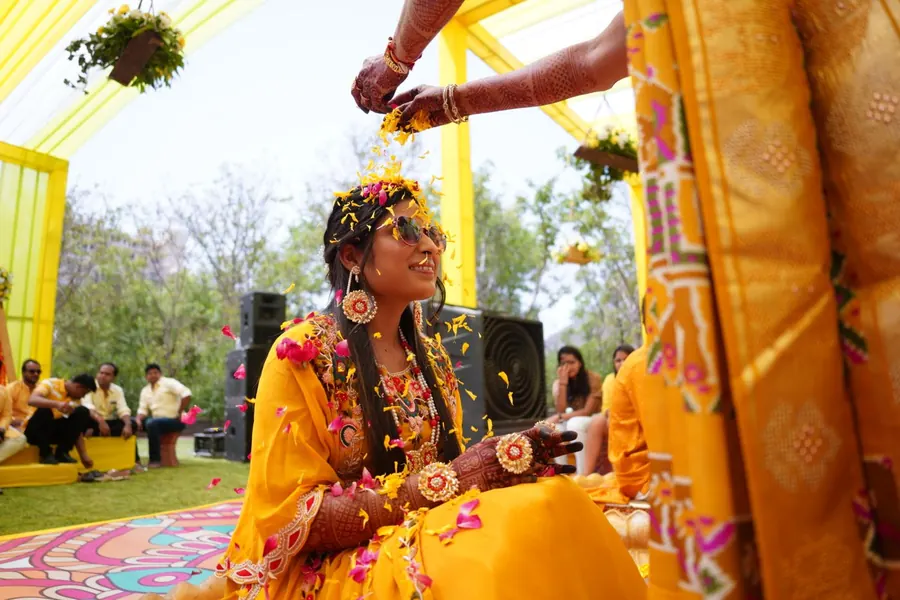 Wedding celebration moment for destination wedding in Udaipur inspiration